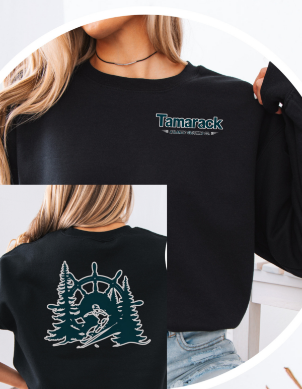 Tamarack Atlantic Clothing Co. Branded- Heavy Blend Snowboarding Crewneck -with sleeve design - Image 3