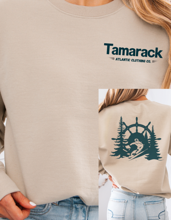 Tamarack Atlantic Clothing Co. Branded- Heavy Blend Snowboarding Crewneck -with sleeve design - Image 6