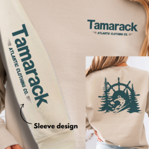 Tamarack Atlantic Clothing Co. Branded- Heavy Blend Snowboarding Crewneck -with sleeve design