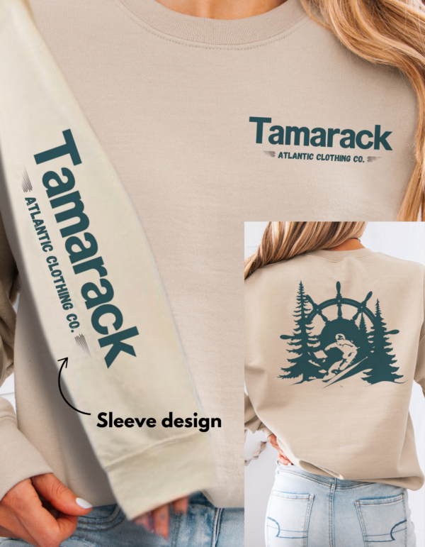 Tamarack Atlantic Clothing Co. Branded- Heavy Blend Snowboarding Crewneck -with sleeve design