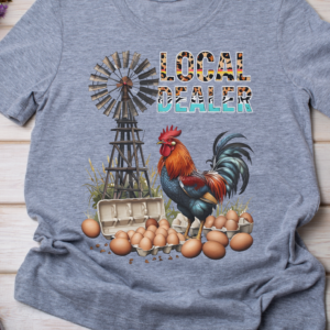 "Egg Dealer" One Country Summer Tee- Light Gray