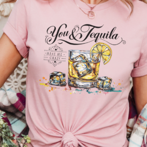 "You & Tequila" Heavy Blend Tee-Light Pink