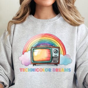 Technicolor Dreams/ Throwback Crewneck Sweatshirt