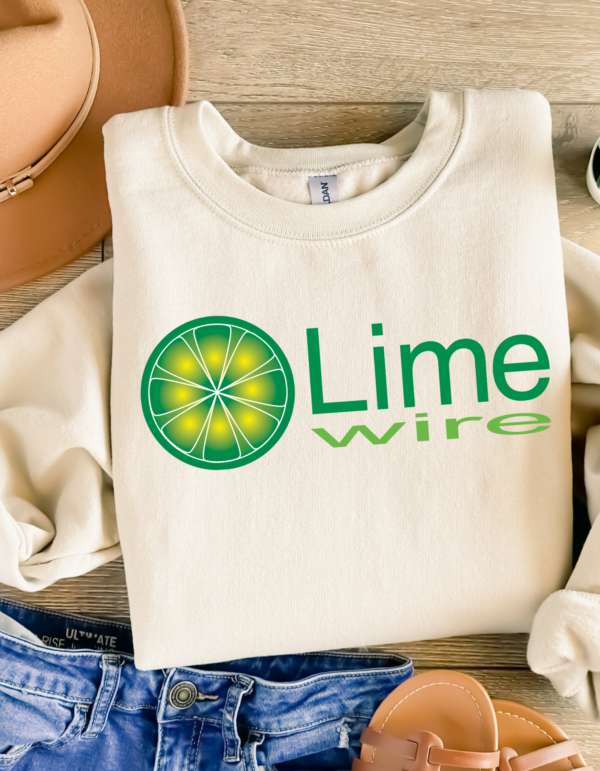 Lime Wire/ Throwback Crewneck Sweatshirt