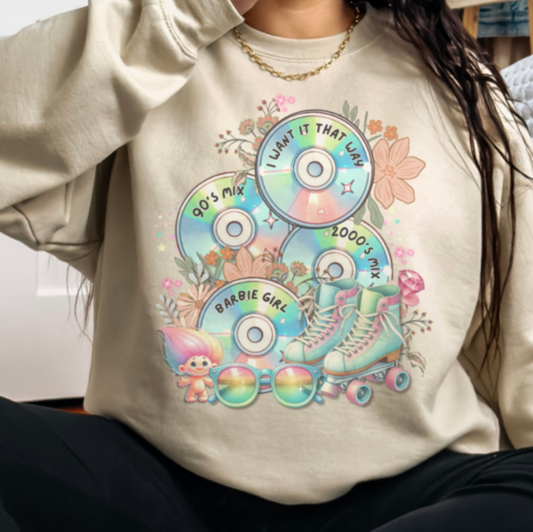 Nostalgia Mix Cd/ Throwback Crewneck Sweatshirt - Image 3