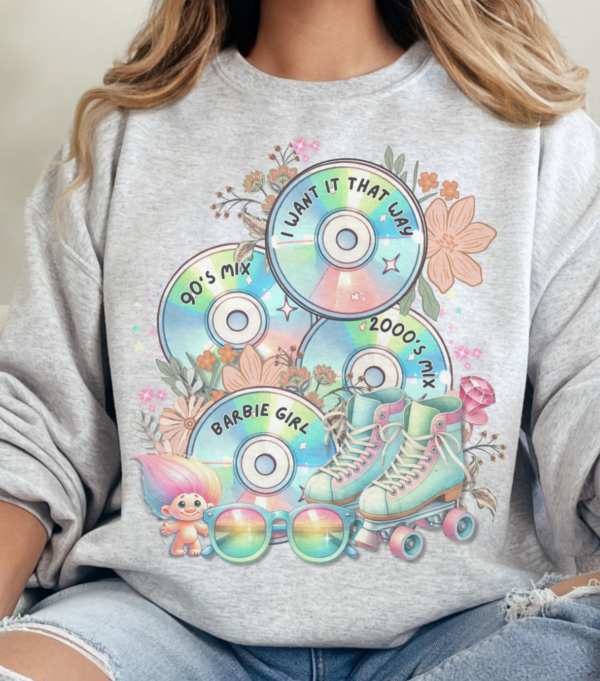 Nostalgia Mix Cd/ Throwback Crewneck Sweatshirt