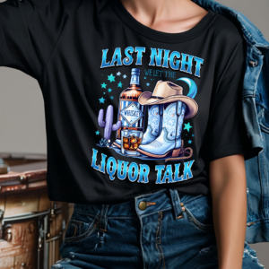 "Last Night" Heavy Blend Tee-Black