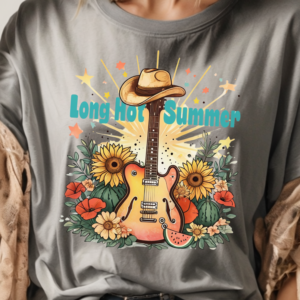 "Long Hot Summer" One Country Summer Tee-Dark Gray