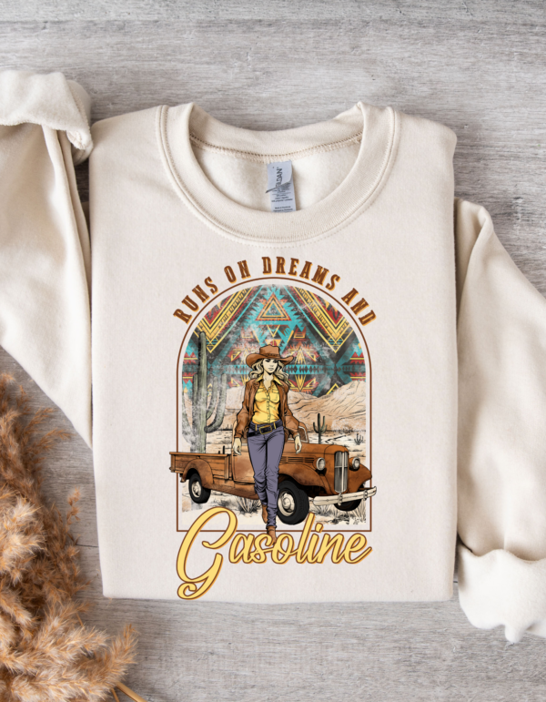 Runs On Dreams and Gasoline/ Crewneck Sweatshirt