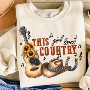 This Girl Loves Country/ Crewneck Sweatshirt