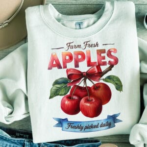 Farm Fresh Apples/ Crewneck Sweatshirt