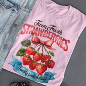 Farm Fresh Strawberries/ One Country Summer T-Shirt