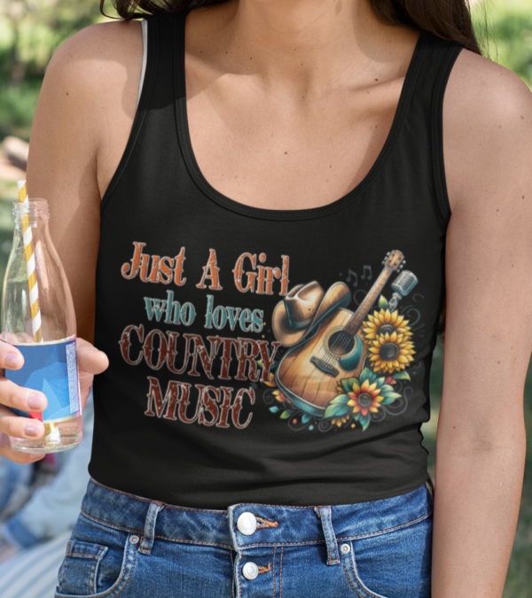 Just A Girl Who Loves Country Music/ Summer Tank Top