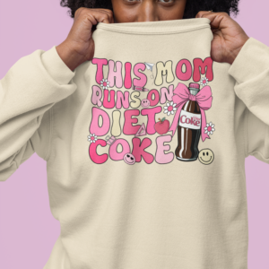 This Mom Runs On / Crewneck Sweatshirt