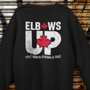 Elbows Up True North Strong and Free/ Crewneck Sweatshirt