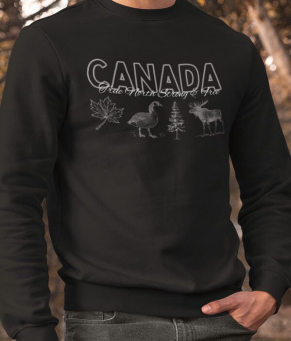 Canada True North Strong & Free/ Crewneck Sweatshirt - Image 2