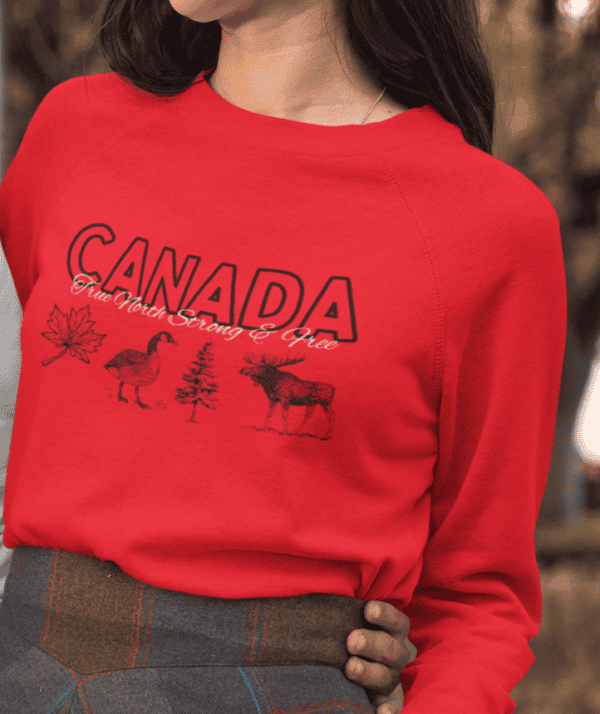 Canada True North Strong & Free/ Crewneck Sweatshirt - Image 4