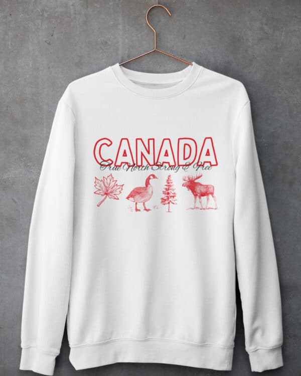 Canada True North Strong & Free/ Crewneck Sweatshirt - Image 3