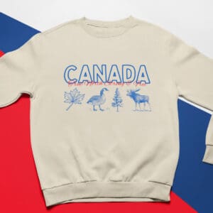 Canada True North Strong & Free/ Crewneck Sweatshirt