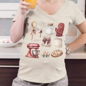 Baking Coquette/ V-neck T-Shirt