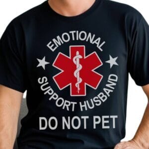Emotional Support Husband| Gildan Tee| Black