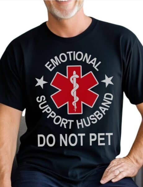 Emotional Support Husband| Gildan Tee| Black