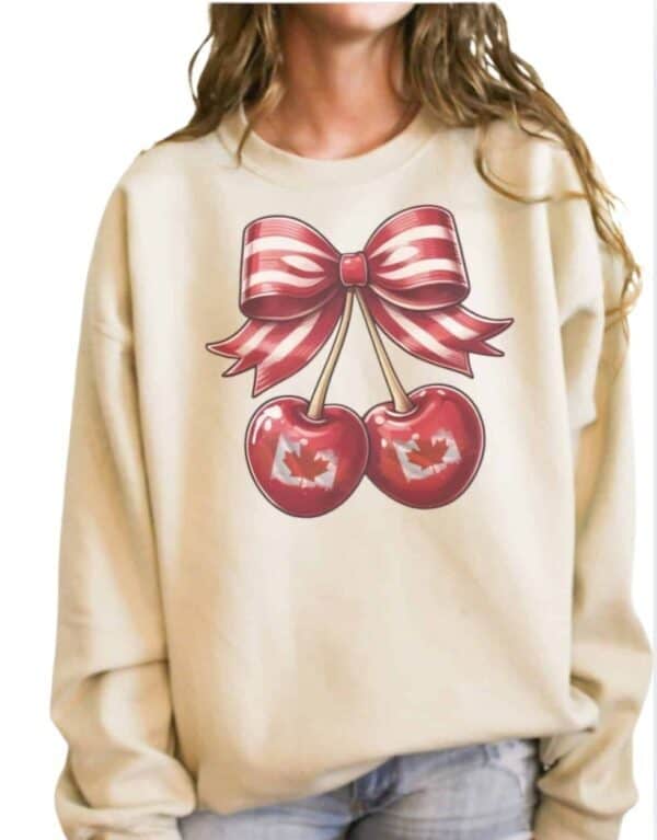 Canada Cherries| Gildan Crewneck|Sand