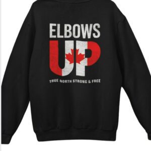 Elbows Up Vintage| Gildan Crewneck| Black