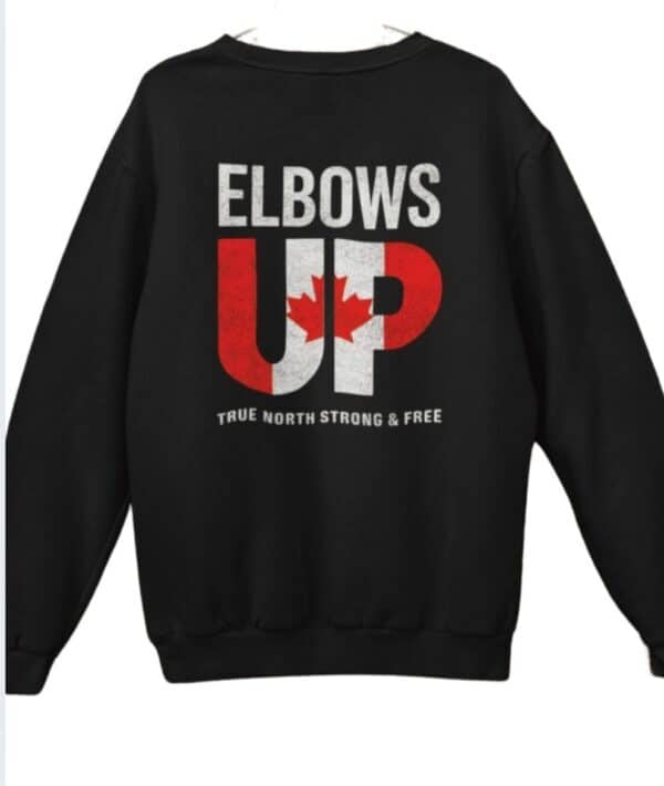 Elbows Up Vintage| Gildan Crewneck| Black