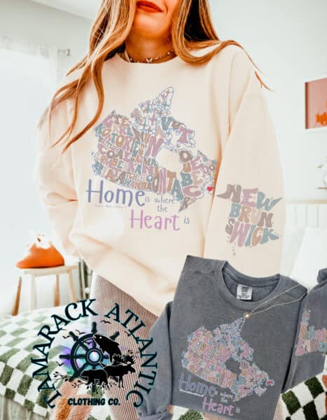 Home Is Where The Heart Is Customizeable Provincial Crewneck/ Comfort Colors Collection