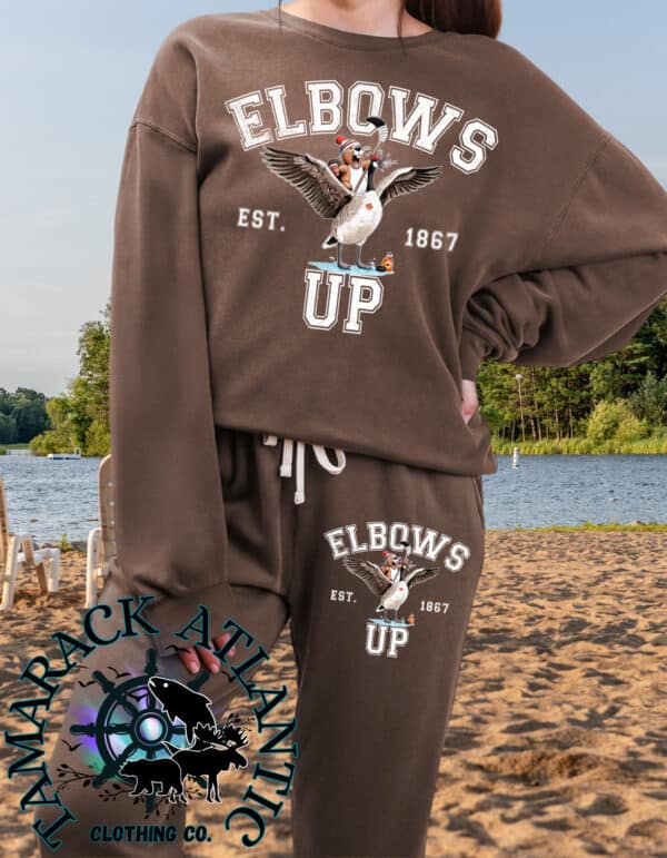 Elbows Up| Comfort Colors Tamarack Branded jogging Set