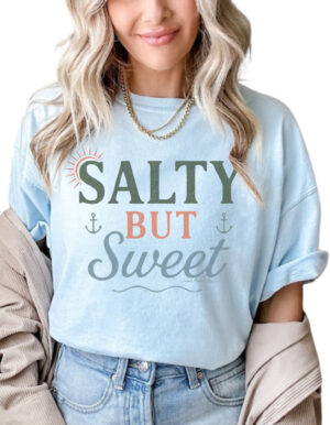 Salty but Sweet| Tamarack Atlantic Branded Comfort Colors Tee| Chambray
