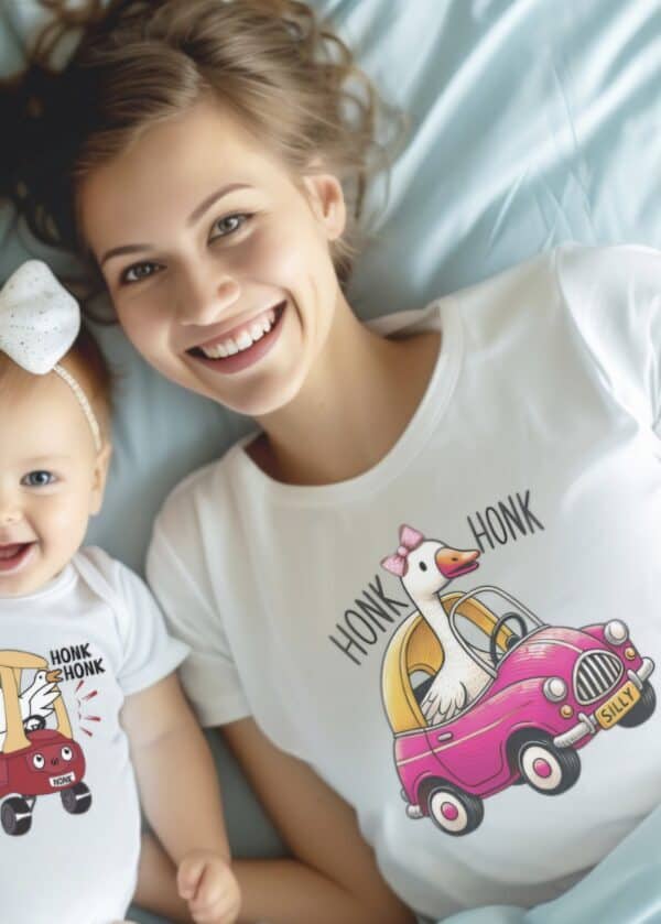 Silly Goose| Honk Honk| Matchable| Adult| Pink Car - Image 2