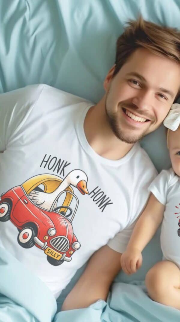 Silly Goose| Honk Honk| Matchable|Adult|Red Car - Image 3