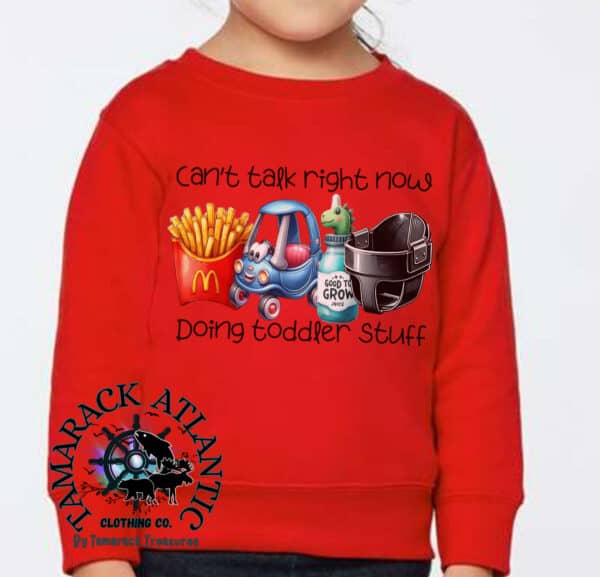 Busy Doing Toddler Stuff| Matchable| Toddler Crewneck - Image 2