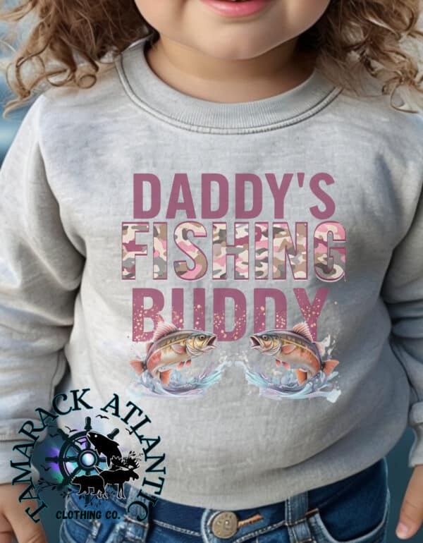 Daddy's Fishing Buddy| Toddler Fishing Crewneck - Image 3