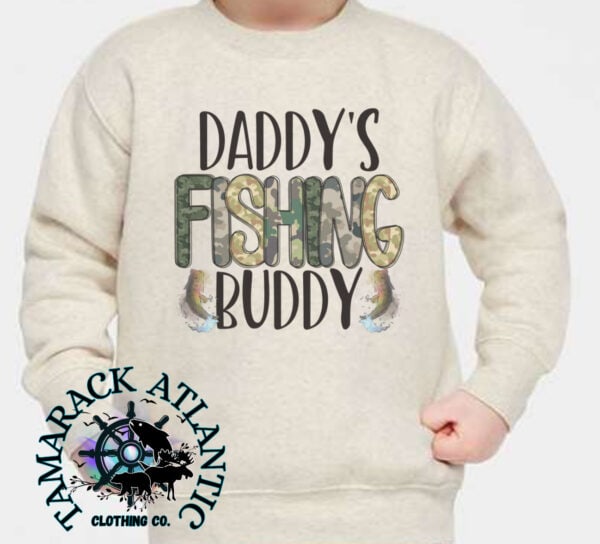 Daddy's Fishing Buddy| Toddler Fishing Crewneck - Image 2