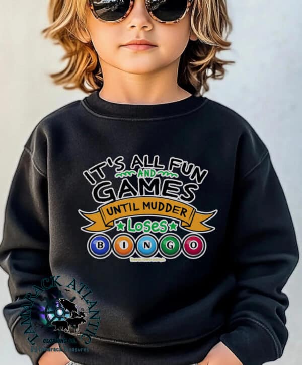 Customizeable|Mom,Nan Mudder, Grandmudder|Its All Fun And Games|Matchable| Bingo Toddler Crewneck and Onesie - Image 2