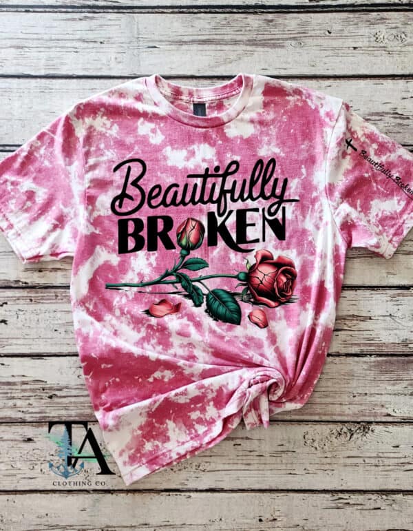 Beautifully Broken Bleached Tee| Heliconia