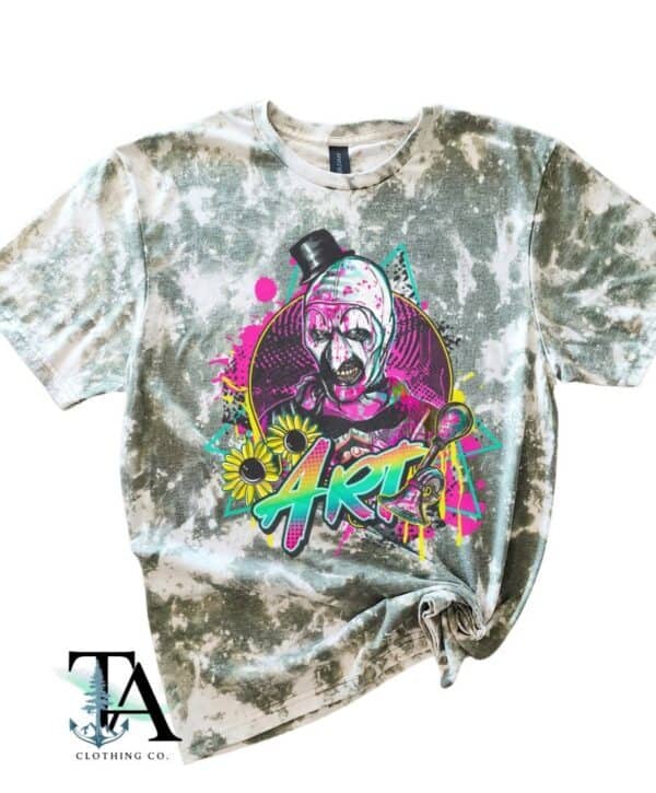Art Neon Bleached Tee| Militairy Green