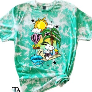 Childhood Nostalgia Bleached Tee| Irish Green