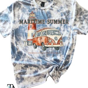 Maritime Summer Bleached Tee| Indigo