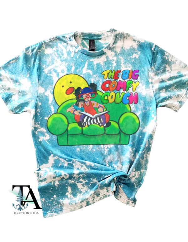 Big Comfy Couch Nostalgia Bleached Tee| Tropical Blue