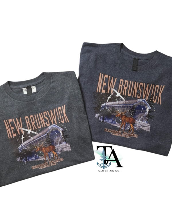 New Brunswick Covered Bridge and Moose Tee| Summer Sale