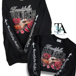 Beautifully Broken| JellyRoll Inspired Guitar| Crewneck Sweatshirt