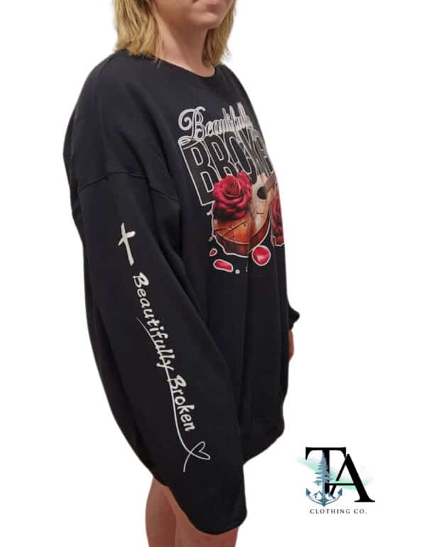 Beautifully Broken| JellyRoll Inspired Guitar| Crewneck Sweatshirt - Image 2