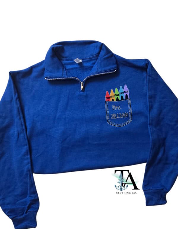Custom Ece|Teacher|Daycare| Quarter Zip Sweatshirt - Image 2
