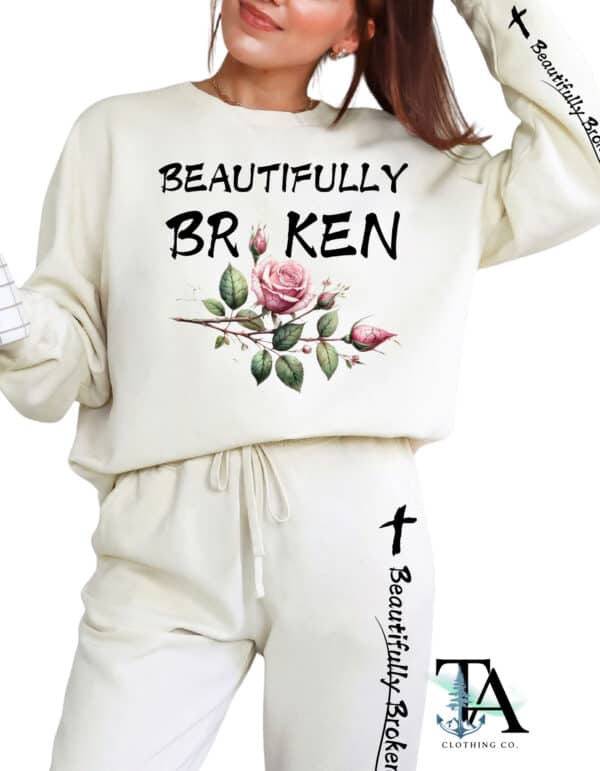 Beautifully Broken| Comfort Colors jogging Set - Image 2