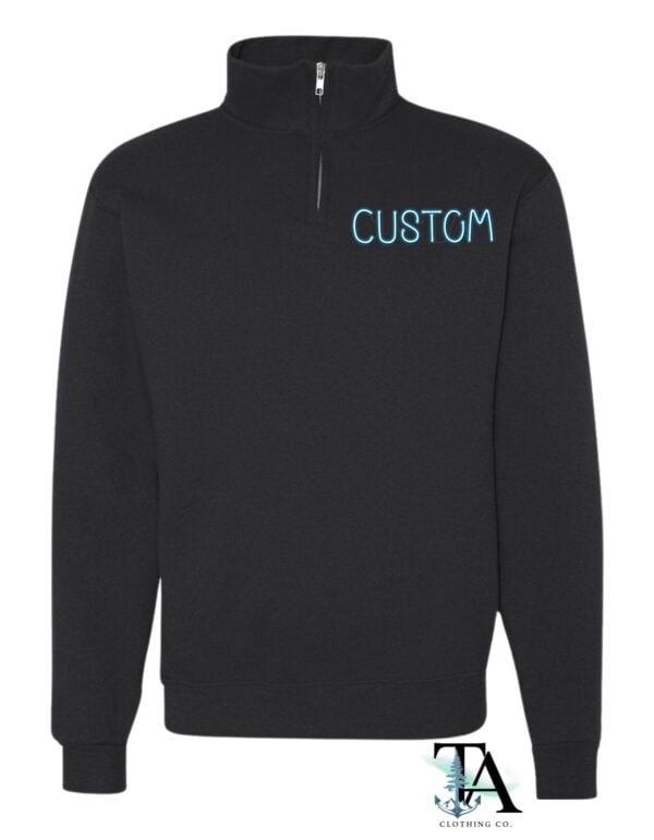 Custom Logo and Team|Quarter Zip Sweatshirt