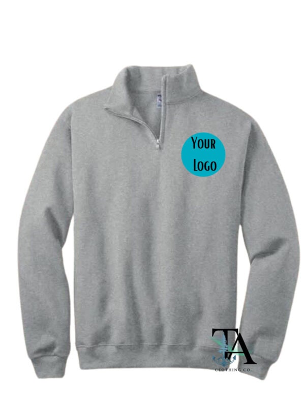 Custom Logo and Team|Quarter Zip Sweatshirt - Image 2